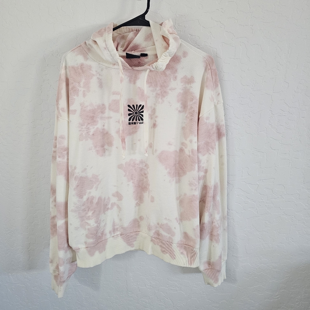 Vans International Women's‎ Day Pink & White Tie Dye Hoodie Size Large
